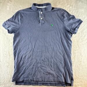 Abercrombie & Fitch Polo Men's XL Short Sleeve Moose Logo Blue